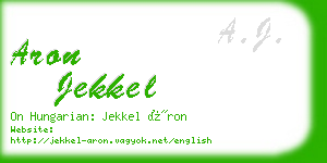 aron jekkel business card